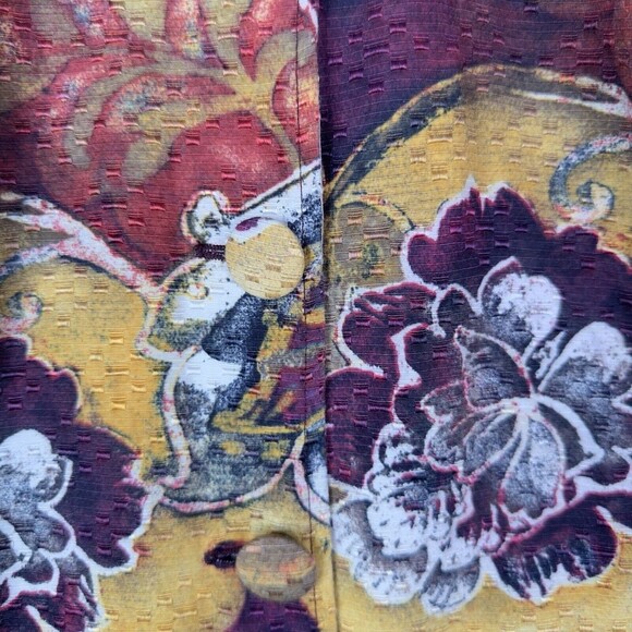 Chico's Blazer Jacket Womens Size Small/6 Silk Blend Textured Paisley Print - Picture 3 of 13